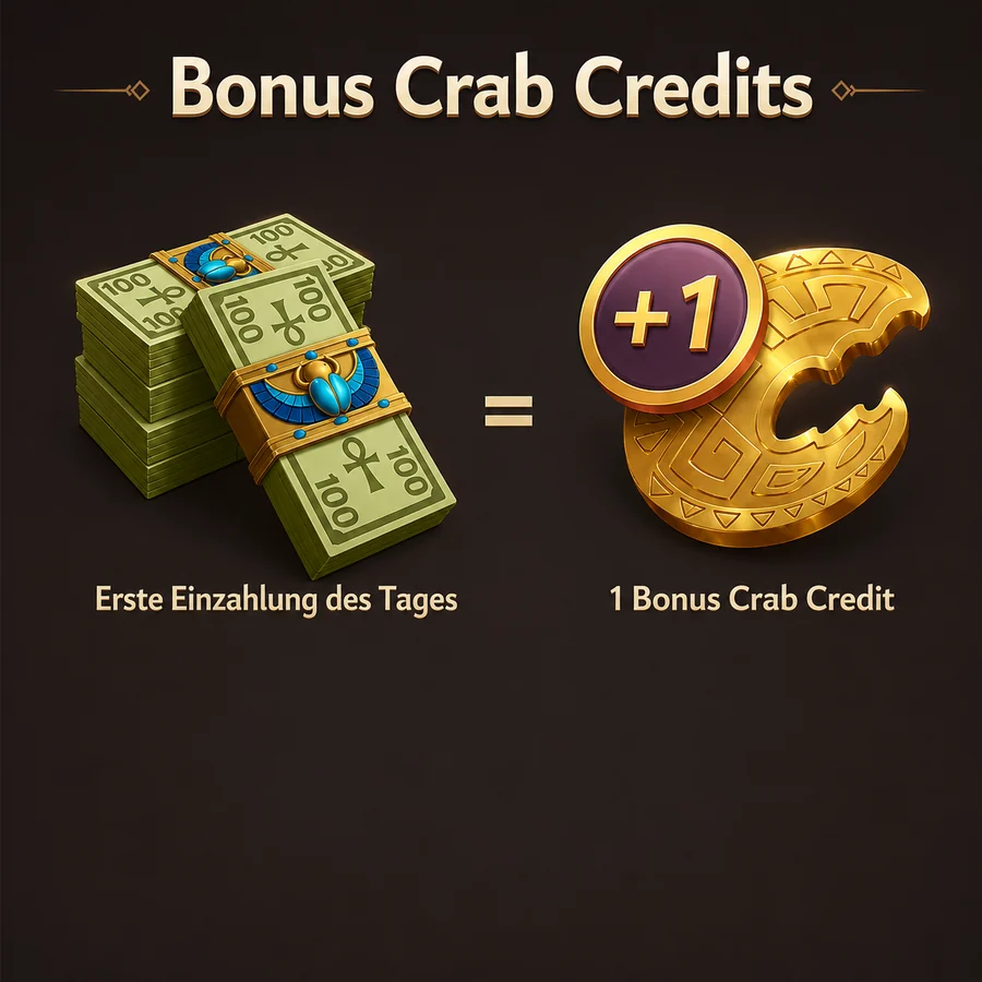 Vicibet Bonus – Crab Credits für deine erste Einzahlung des Tages